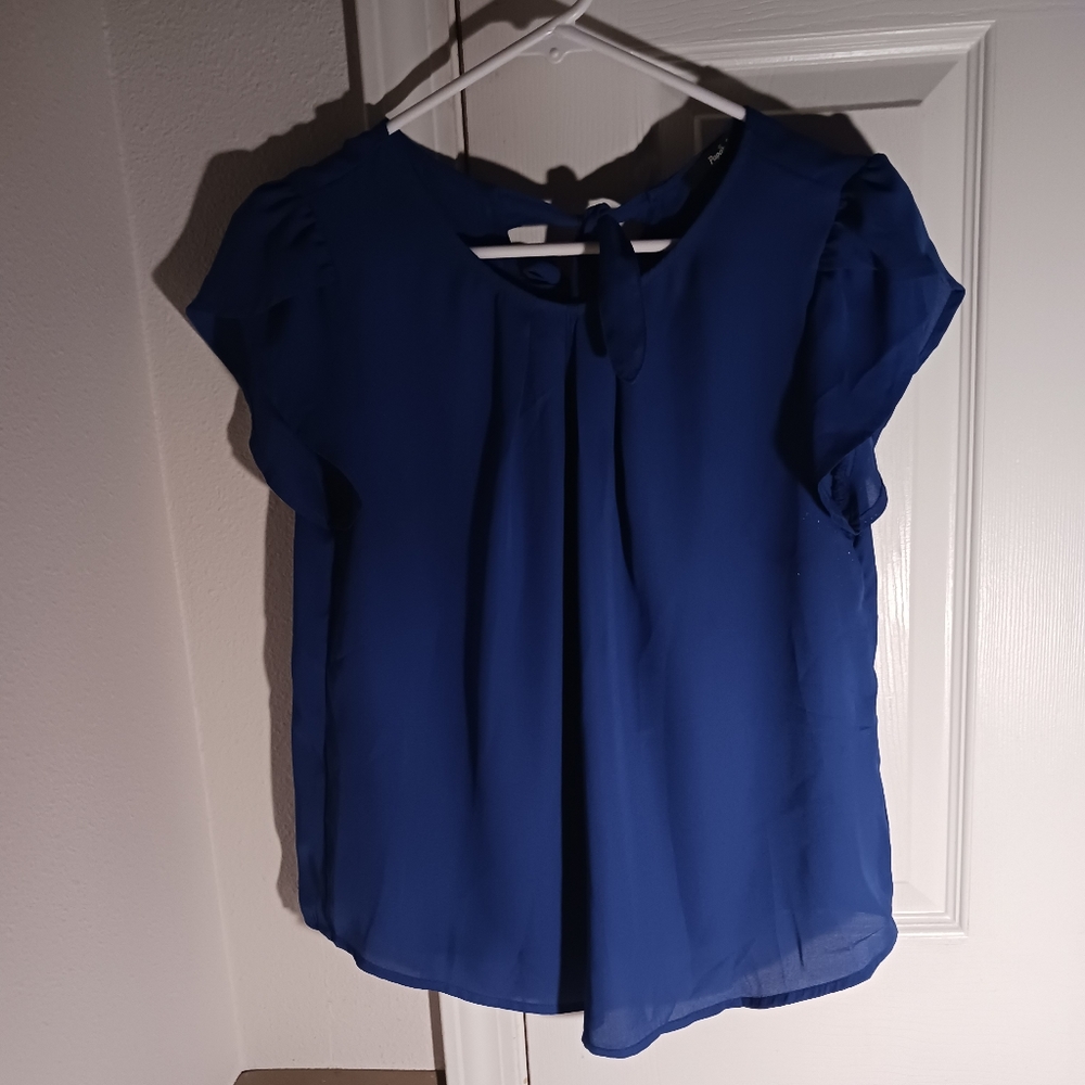 DARK BLUE PAPAYA BLOUSE